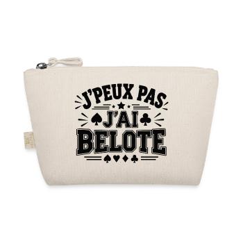 Ich kann nicht, ich habe belote Geschenk-Humor - Bio-Täschchen - Natur - Vorne