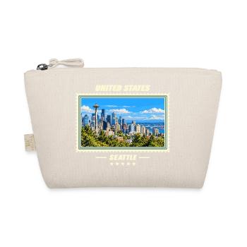 Vereinigte Staaten Seattle Vintage Reisemarke - Bio-Täschchen - Natur - Vorne