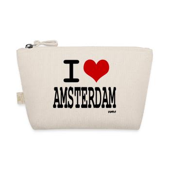 I love Amsterdam - couleurs personnalisables - Trousse biologique - nature - Devant