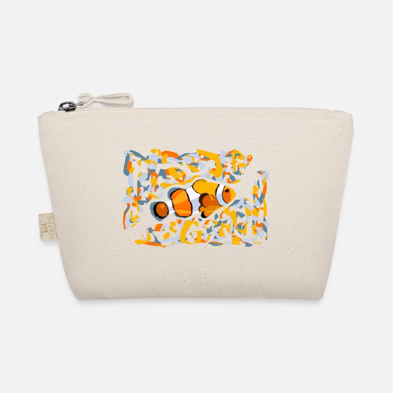 Clown fish nemo bottom océean orange yellow Organic Pouch