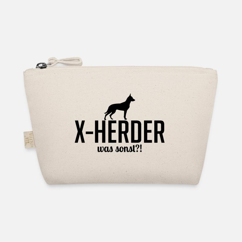 X-HERDER was sonst Hundespruch Hunde Wilsigns - Bio-Täschchen - Natur
