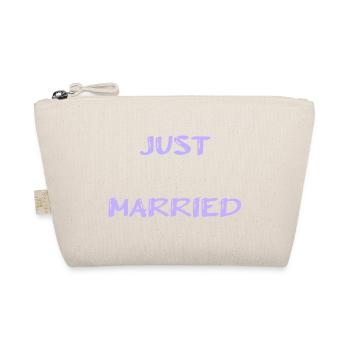 JUST MARRIED. bachelorette party. LOVE. SAINT VALENTINE. COUPLE. - Organic Pouch - nature - Front