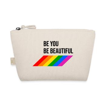 Be You Be Beautiful Regenbogen - Bio-Täschchen - Natur - Vorne