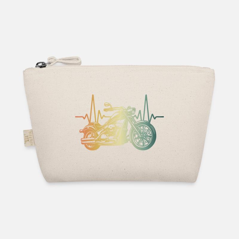 Heartbeat Motorcycle Chopper Organic Pouch
