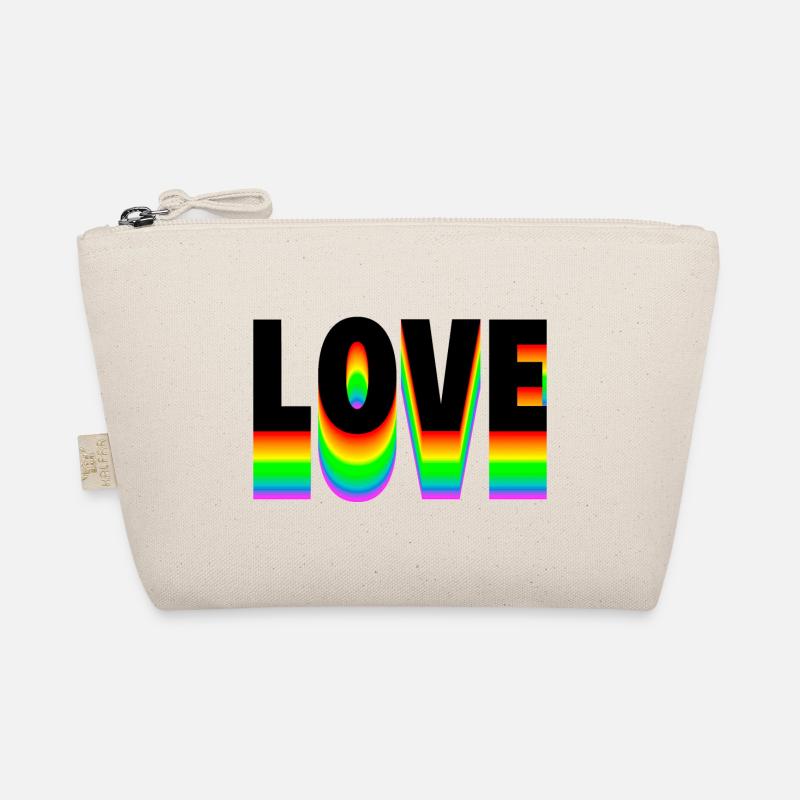 Love Text Regenbogen Bio-Täschchen