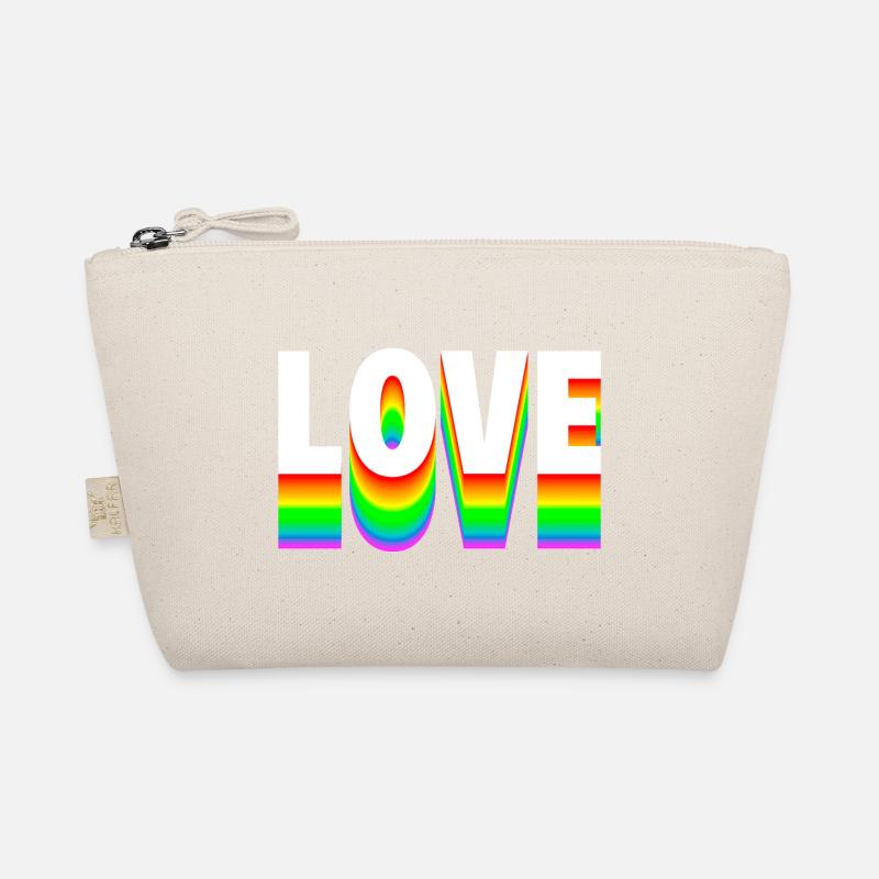Love Text Rainbow Organic Pouch