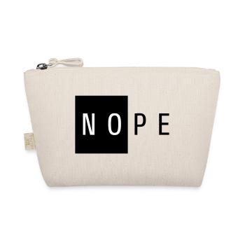 NOPE Schwarz Geschenk - Bio-Täschchen - Natur - Vorne