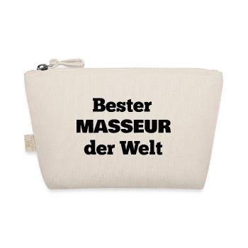 Bester Masseur der Welt! Massagen, lustiger Spruch - Bio-Täschchen - Natur - Vorne