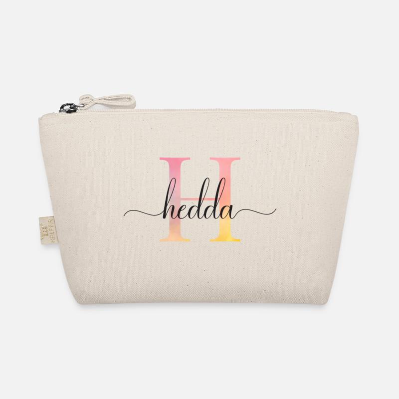 H | Monogramme | Nom | Hedda |Aquarelle Trousse biologique