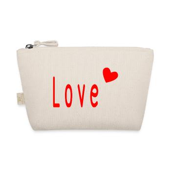 VALENTINE'S DAY. Bachelorette party. I LOVE YOU. I LOVE YOU. LOVE - Organic Pouch - nature - Front