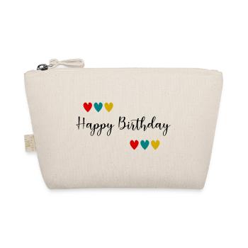 Birthday. HAPPY BIRTHDAY. Happy birthday. - Organic Pouch - nature - Front