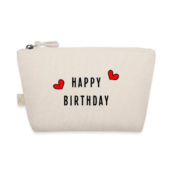 Birthday. HAPPY BIRTHDAY. Happy birthday. - Organic Pouch - nature - Front