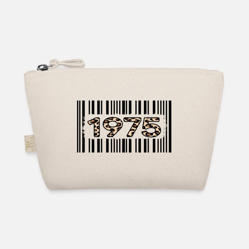 1975 birthday 47 years anniversary barcode leopard Organic Pouch