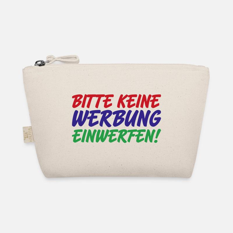 Bitte keine Werbung | Farben änderbar - Bio-Täschchen - Natur