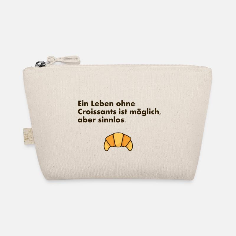 LEBEN OHNE CROISSANTS IST SINNLOS - Bio-Täschchen - Natur