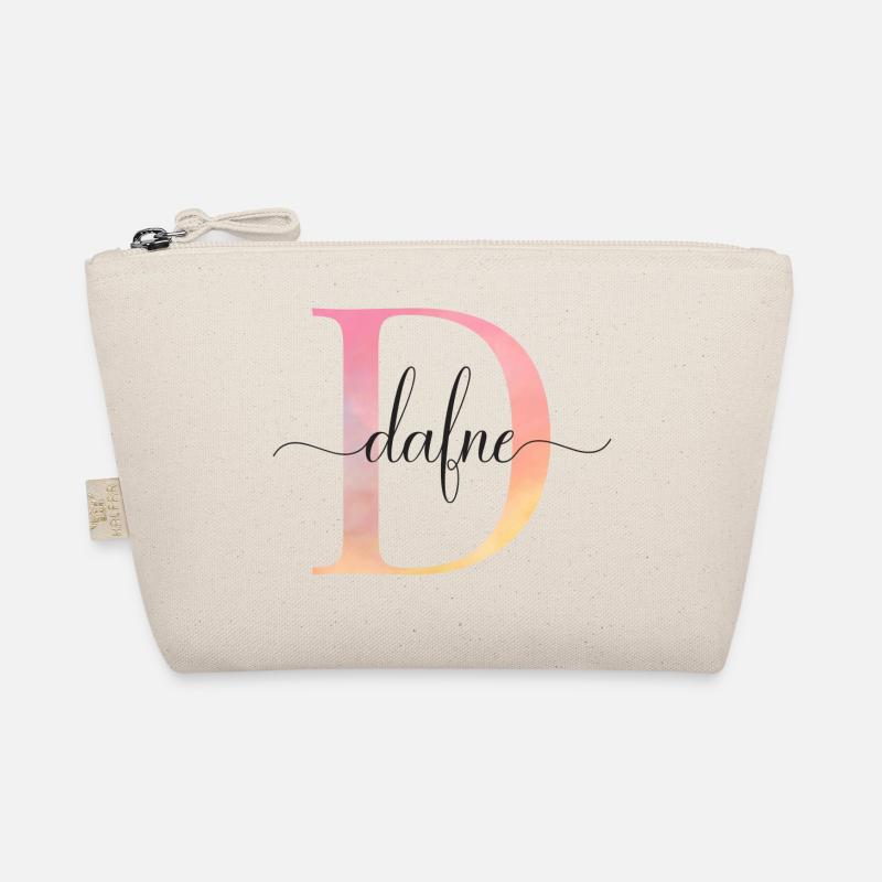 D | Monogram | Name | DafneWatercolor Organic Pouch