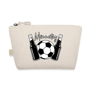 Vatertag Fußball Papa Sohn Baby Flaschen Männertag - Bio-Täschchen - Natur - Vorne