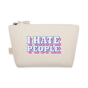 I hate people | Colors changeable - Organic Pouch - nature - Front