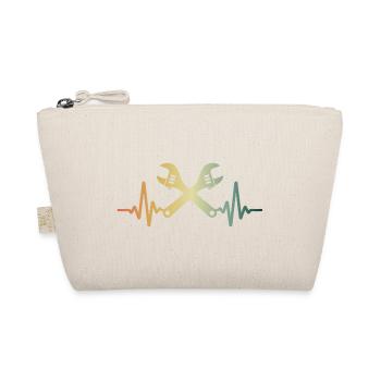 Heartbeat Mechanic Tool ECG Pulse - Organic Pouch - nature - Front