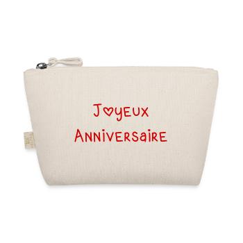 HAPPY BIRTHDAY. HAPPY BIRTHDAY. ANNIVERSARY. - Organic Pouch - nature - Front