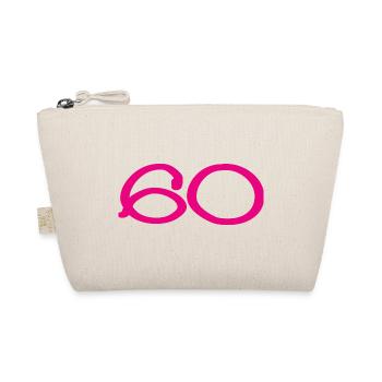 60. 60 YEARS. 60th ANNIVERSARY. 60TH BIRTHDAY. - Organic Pouch - nature - Front