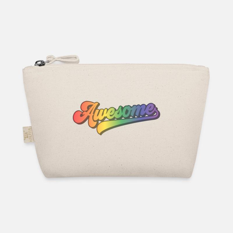 Awesome | Beeindruckend Regenbogen Bio-Täschchen