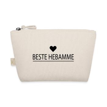 Beste Hebamme ! Design, personalisierbar - Bio-Täschchen - Natur - Vorne
