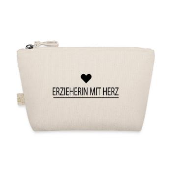 Erzieherin mit Herz! - Bio-Täschchen - Natur - Vorne