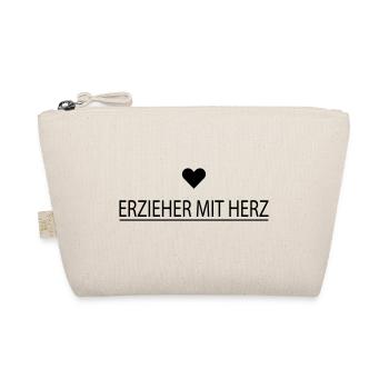 Erzieher mit Herz! Blumen Design - Bio-Täschchen - Natur - Vorne