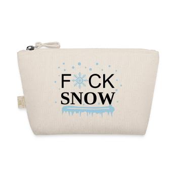 Ich hasse Schnee, ich hasse Winter - Fuck Snow - Bio-Täschchen - Natur - Vorne