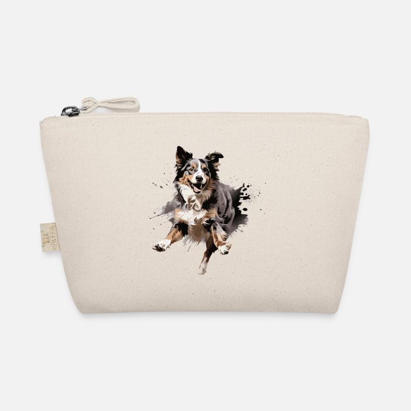 Australian Shepherd im Sprung Design Bio-Täschchen