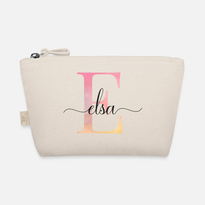 E| Monogramme | Nom | Elsa |Aquarelle Trousse biologique