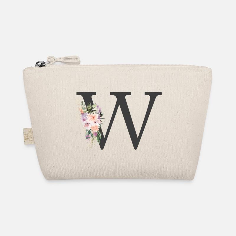 Lettre W, monogramme, Floral Trousse biologique