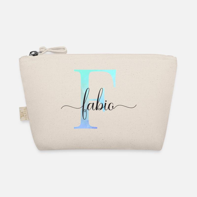 E| Monogram | Name | Fabio | Watercolor Organic Pouch