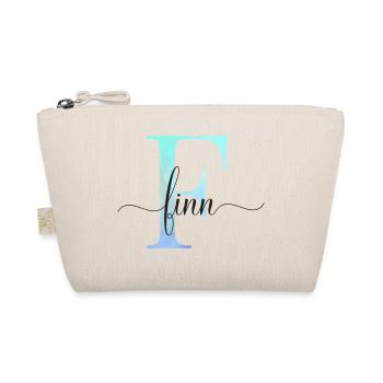E| Monogramm | Name | Finn | Watercolor - Bio-Täschchen - Natur - Vorne