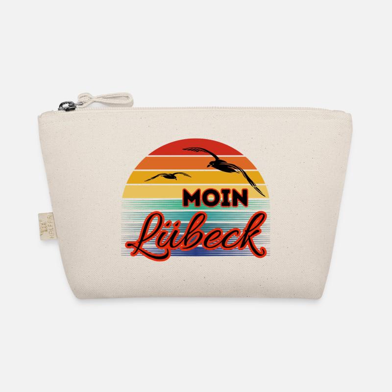 Moin Lübeck avec une mouette dans un style rétro Trousse biologique