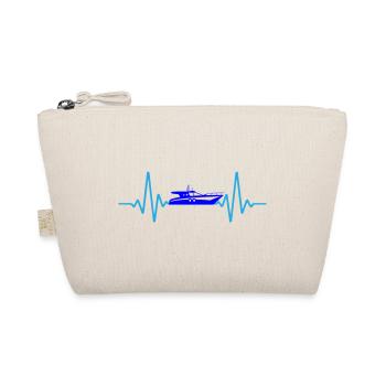 Heartbeat Boat Ship | Colors can be changed - Organic Pouch - nature - Front