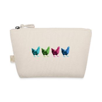 chicken chicken life on the village retro chicken - Organic Pouch - nature - Front