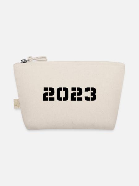 Year of birth Birthday New Year Born In 2023 - Organic Pouch - nature - Front
