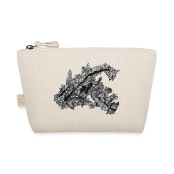 Black and White Crystal Parasaurolophus - Organic Pouch - nature - Front