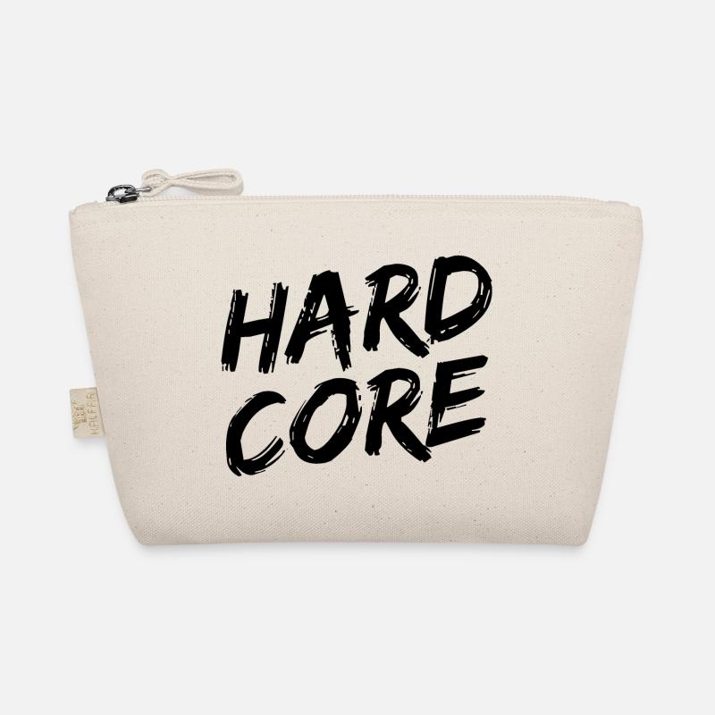 "HARDCORE" Schwarze Pinselschrift Bio-Täschchen