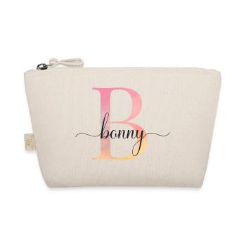 B | Monogramme | Nom | BonnyAquarelle - Trousse biologique - nature - Devant