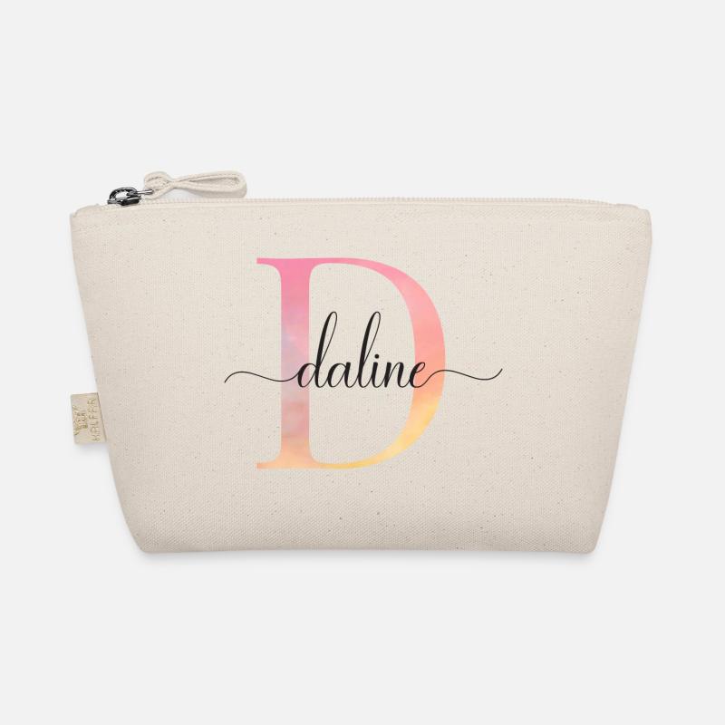 D | Monogramme | Nom | Daline |Aquarelle Trousse biologique