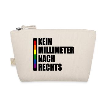 kein millimeter nach rechts - Bio-Täschchen - Natur - Vorne