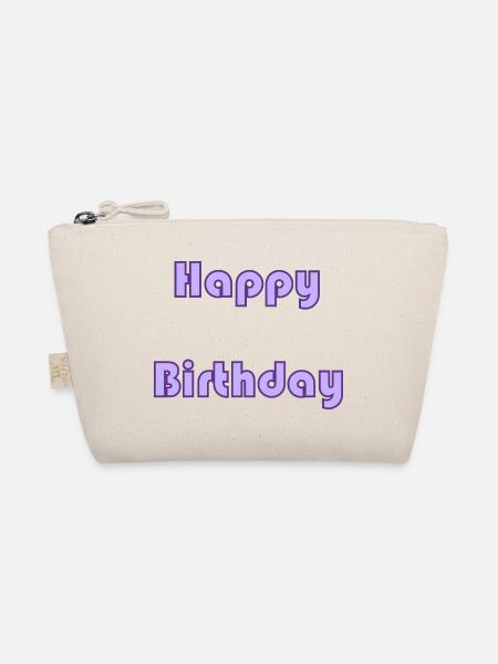 GEBURTSTAG. ALLES GUTE ZUM GEBURTSTAG. ALLES GUTE ZUM GEBURTSTAG. - Bio-Täschchen - Natur - Vorne
