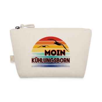 Moin Kühlungsborn mit Möwe im Retro Style - Bio-Täschchen - Natur - Vorne