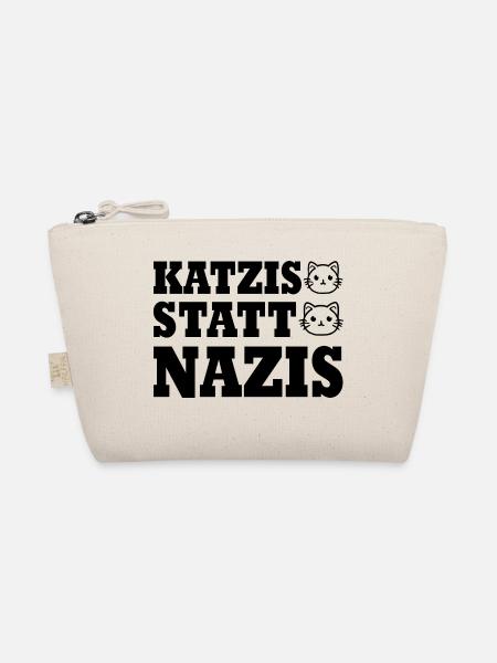katzis statt nazis - Bio-Täschchen - Natur - Vorne