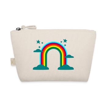 Rainbow Clouds Stars Colorful Gift - Organic Pouch - nature - Front