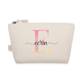E| Monogram | Name | EcrinWatercolor - Organic Pouch - nature - Front