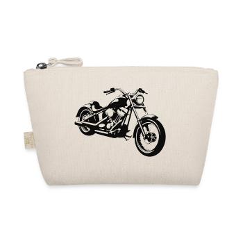 Biker Chopper Sticker - Motorbike Design - Bio-Täschchen - Natur - Vorne